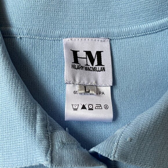 HILARY MacMillan BNWT Ribbed Top Polo Large Button - Picture 5 of 8